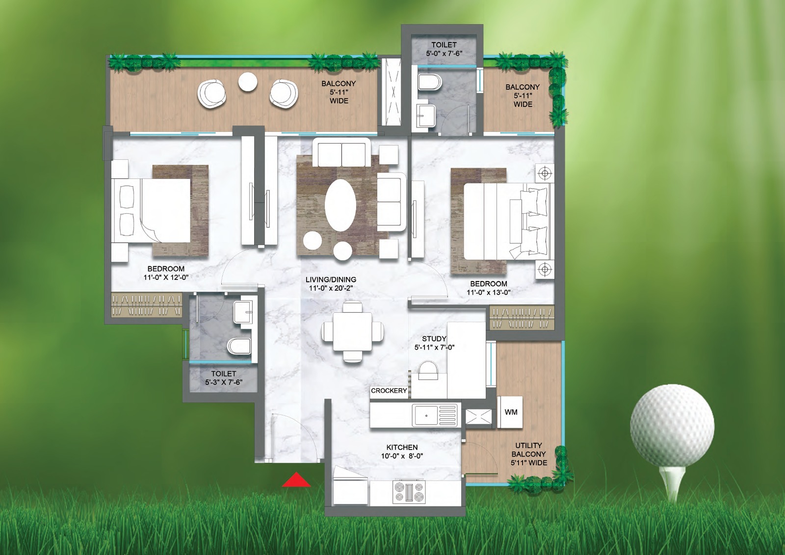 M3M Golf Hills Floor Plan